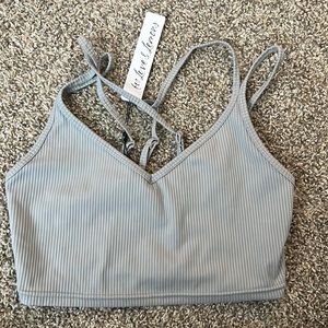 NWT For love & lemons criss cross back crop top